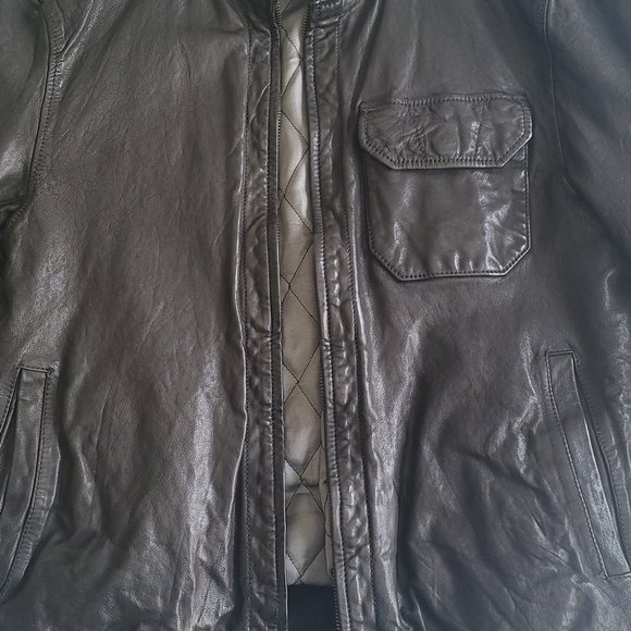 COCKPIT USA Leather Jacket Flight Bomber size L - Picture 10 of 12
